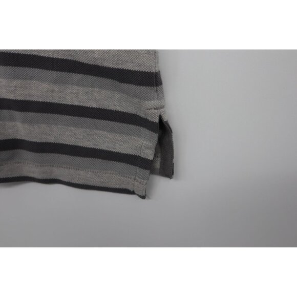 Eddie Bauer Mens Striped Gray Polo Shirt TXL 100% Cotton Short Sleeve - Picture 13 of 13